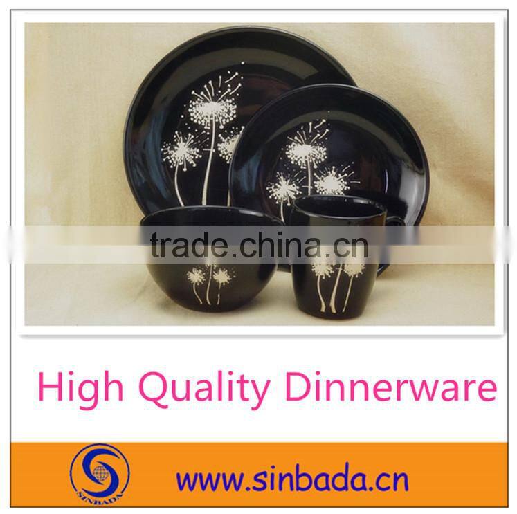 16pcs ceramic dinnerware set with print