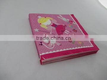 Pink baby girl airlaid napkins for dinner