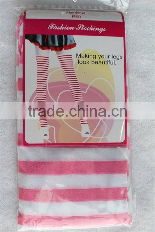 party girl striped stocking fashion tube stocking