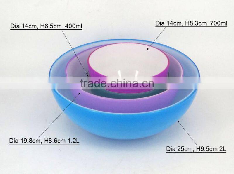 plastic double-wall salad bowl