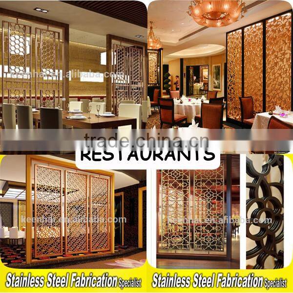 2015 Hot Sale Decorative Stainless Steel Folding Dressing Room Partition