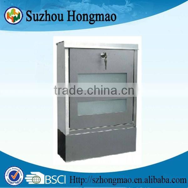 Wall mounted stainless steel letterbox