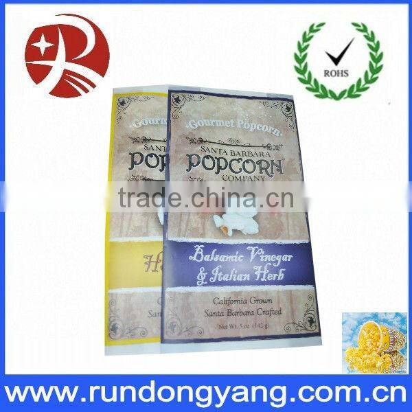 High material popcorn bags for food packaging