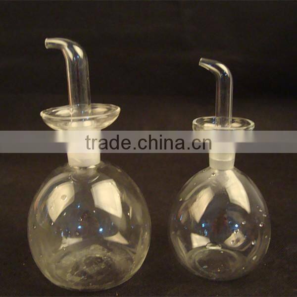 heat resistant glass vinegar bottle with dropper