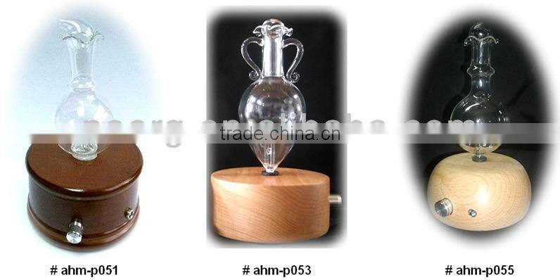 Elegant Wooden and Glass LED Aroma Diffuser Nebulization Oil Diffuser