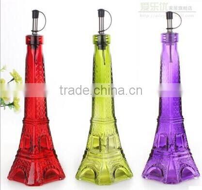 The Eiffel tower shape nice glass refined oil bottles