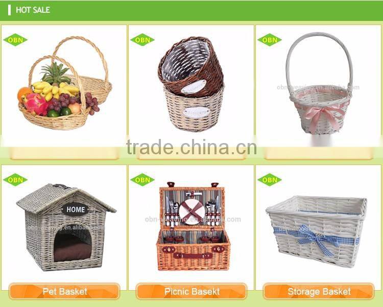 Foldable rope handle jute hamper