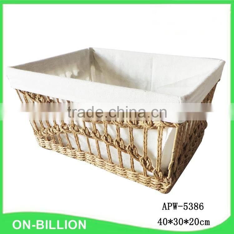 Light brown paper rope handmade wholesale basket
