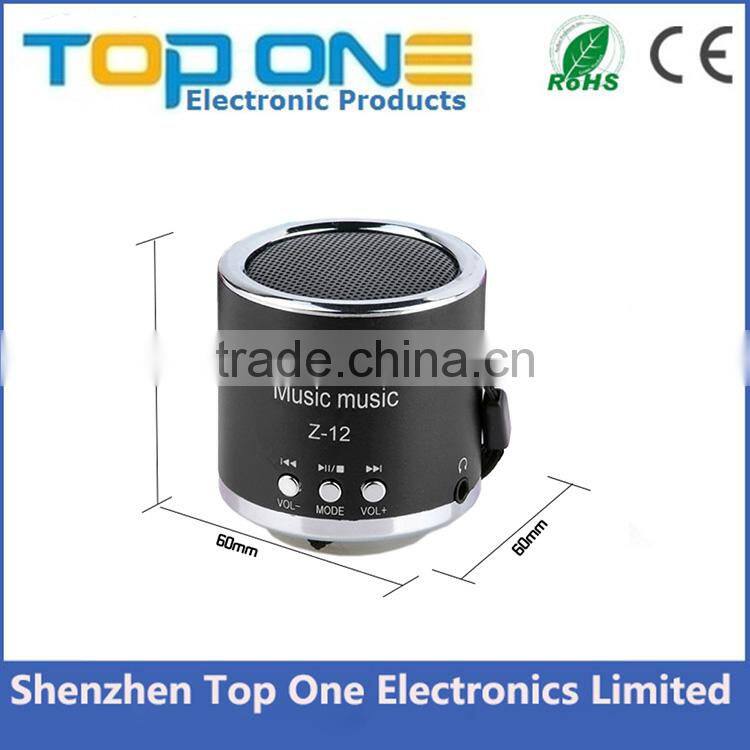 Multi-function portable mini speaker supports FM/ TF Card/ USB/ 3.5mm jack audio device