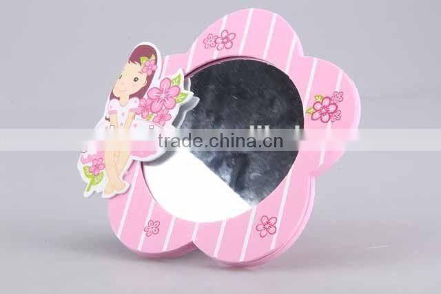 Cartoon human shaped EVA mirror creative design flower/crown shaped mirror