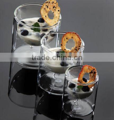 Double wall glass beer cup