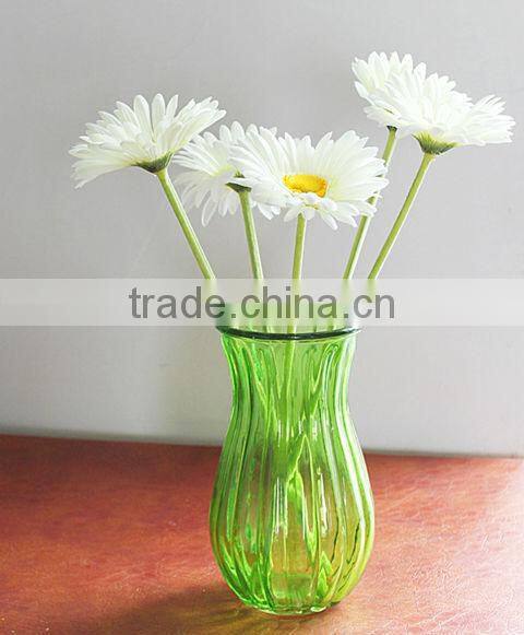 Creative vertical stripes classic transparent glass vase