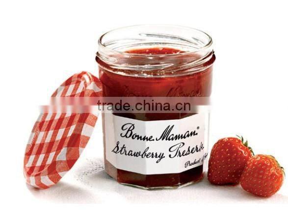 glass honey jar strawberry glass jam jar
