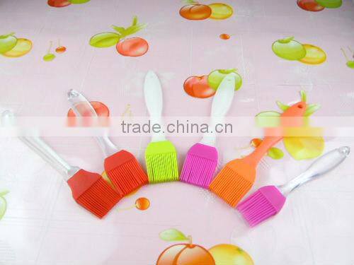 4 Piece Black Silicone Utensil Set Bamboo Handles - Spatula - Spoon - Brush