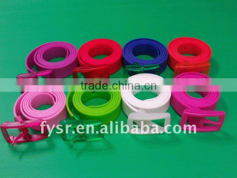 fashion colored 100% silicone sports waist belt