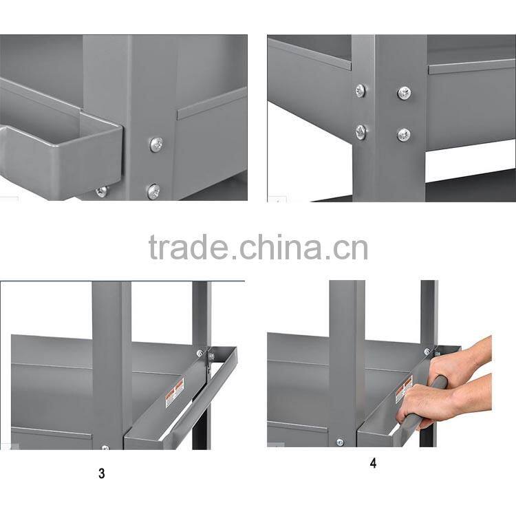 Modern Furniture 5 Shelves Office Metal Bookcases On Wheels