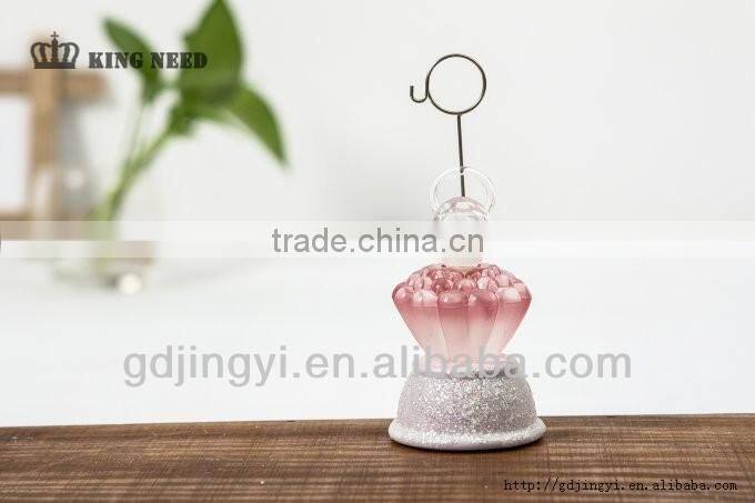 2016 Acrylic sweet girl shaped LED lighted card holder