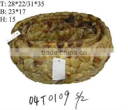 Round water hyacinth basket/flower planter/pot