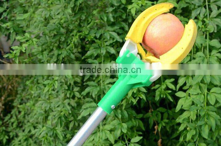 Long handle manual power fruit picker