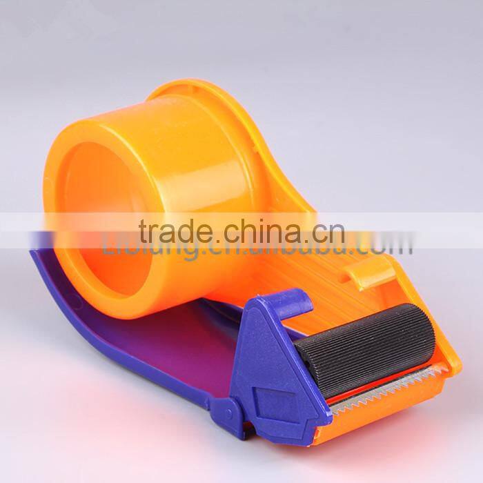 Plastic adhesive tape dispenser