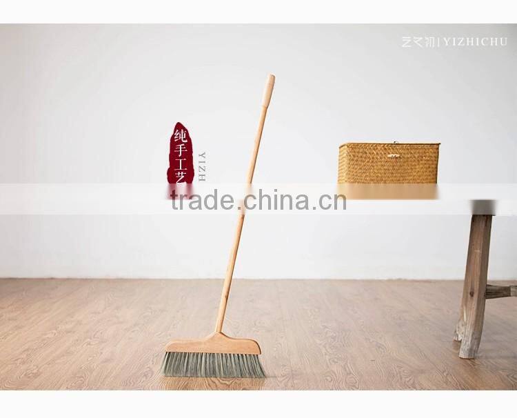 wood handle plastic soft floor broom
