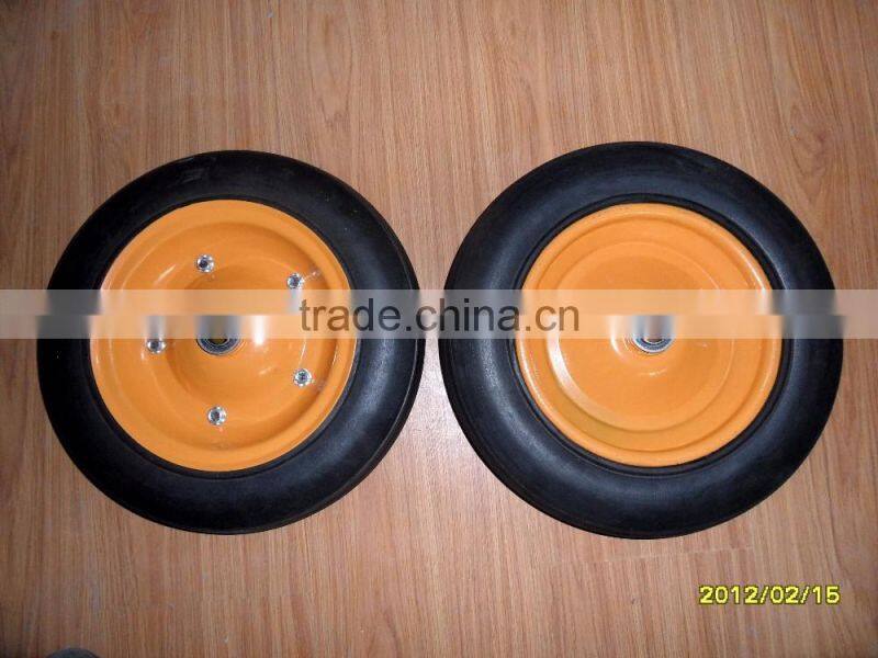 solid wheel 3.50-7 Pneumatic and solid wheel 3.50-7 with steel rim