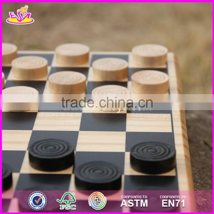 2017 New design children play wooden chess board W11A052