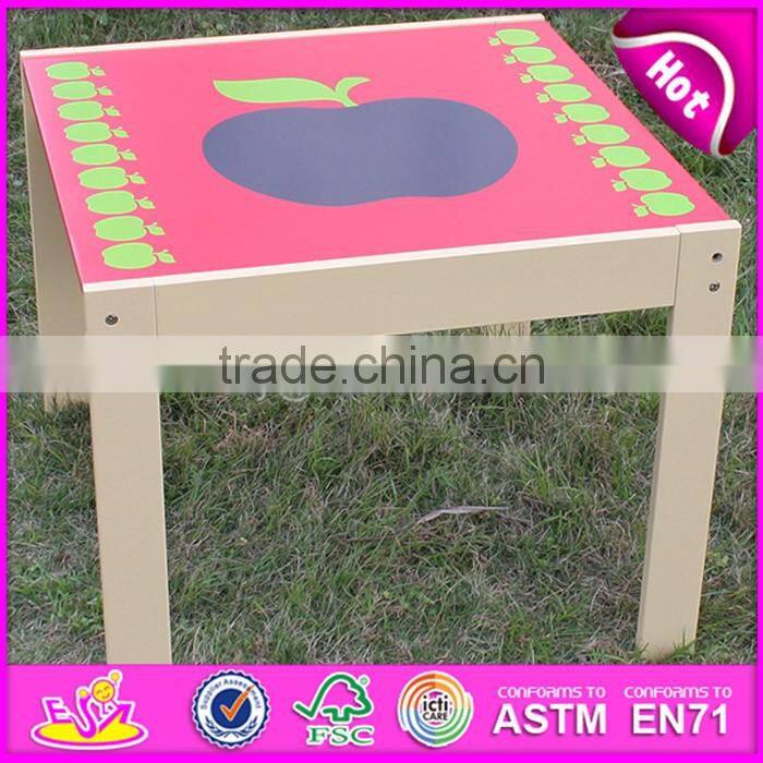 High quality wooden study table and chair set for kids,Dinner table and chair set toy for children W08G091
