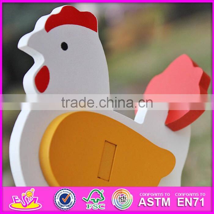 2017 New product funny 3d chicken children wooden puzzles of animals W14G044