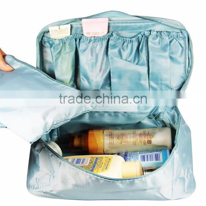 Large Capacity Cosmetic Bag For Traveling,Polyester Foldable Make up Travel Bag