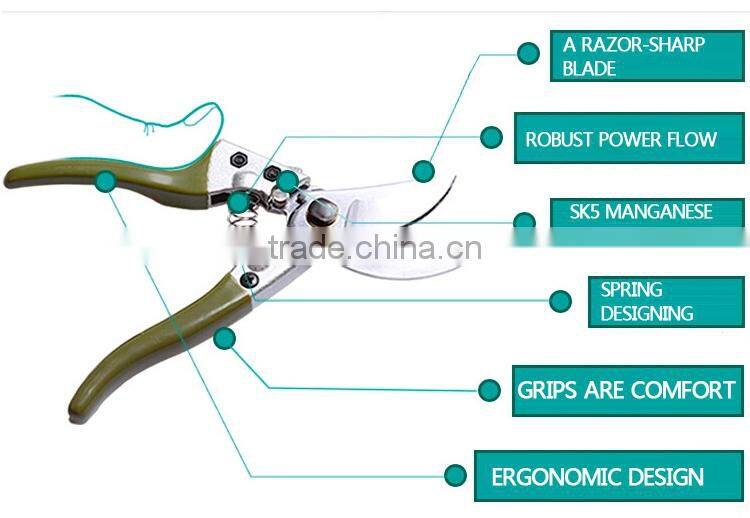 8" bypass garden pruning shears plant fruit scissors pruner snip gardening secateurs hand tool