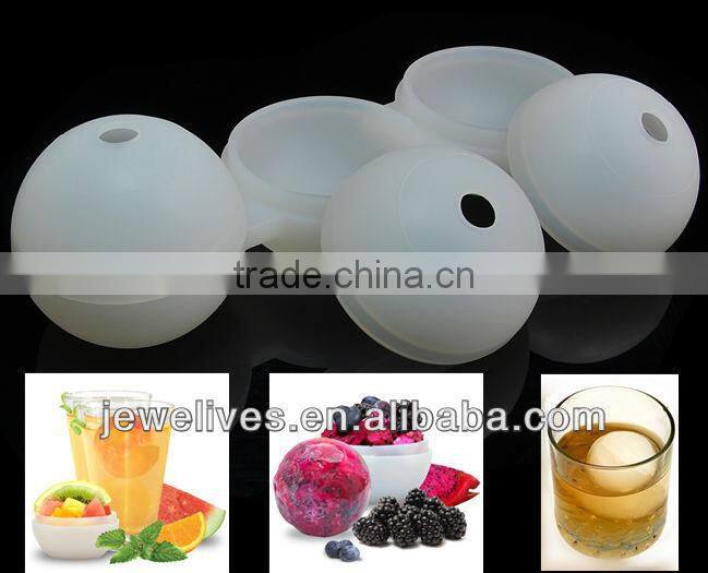 easy pull out of sililcone sphere ice cube tray