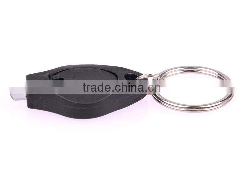 7 Color Plastic 20000mcd Cheap Custom Fashion Key Chain Mini Led Flashlight Keychain