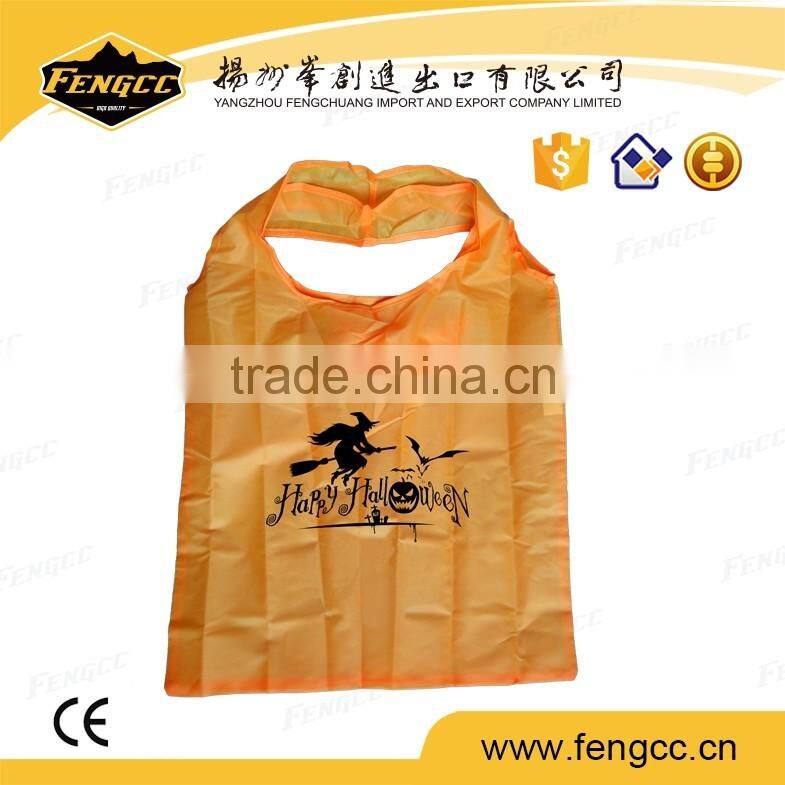 2016 hot sale Halloween promotion printed polyester foldadble shopping bag