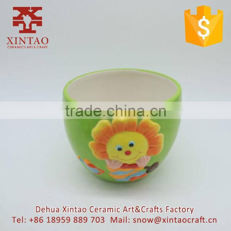 Sunflower shape Ceramic Sealed cookie jar