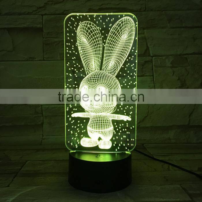 UCHOME Acrylic 7 Colorful 3D Illusion Night Light Bluetooth Speaker 3D Night Light