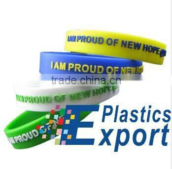 Customized Sports Silicone Whistle Slap Bracelet Wristband