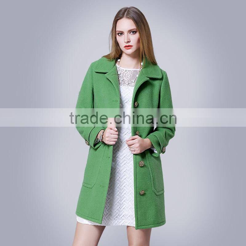 2016 Fashion Design Elegant Long Sleeve Outwear Winter Coats For Women