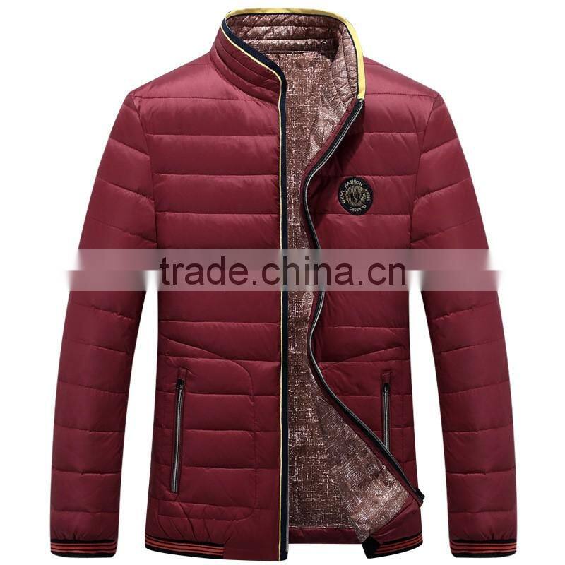 2016 Latest Design Wholesale Mens Casual Winter Bomber Jacket With Zipper