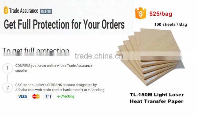 Wholesale Light No Cut T-shirt Heat Transfer Paper Price for Laser Printer