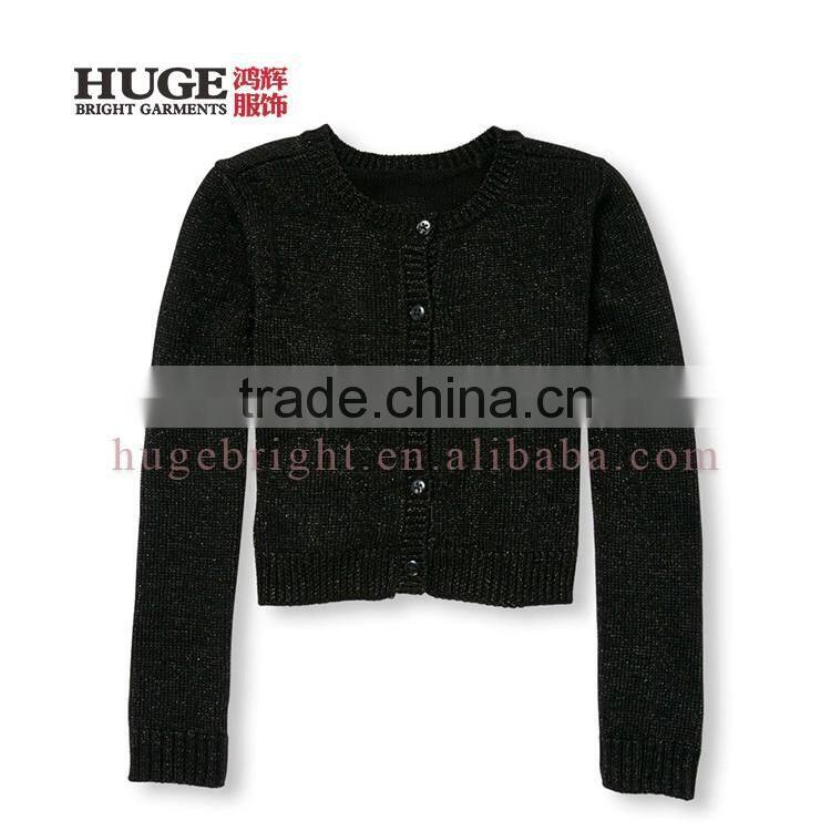 Girls Long SleeveThreaded Fashion Sweater Cardigan