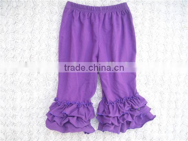 Best Selling Solid Color Baby Girls Fall Ruffle Pants