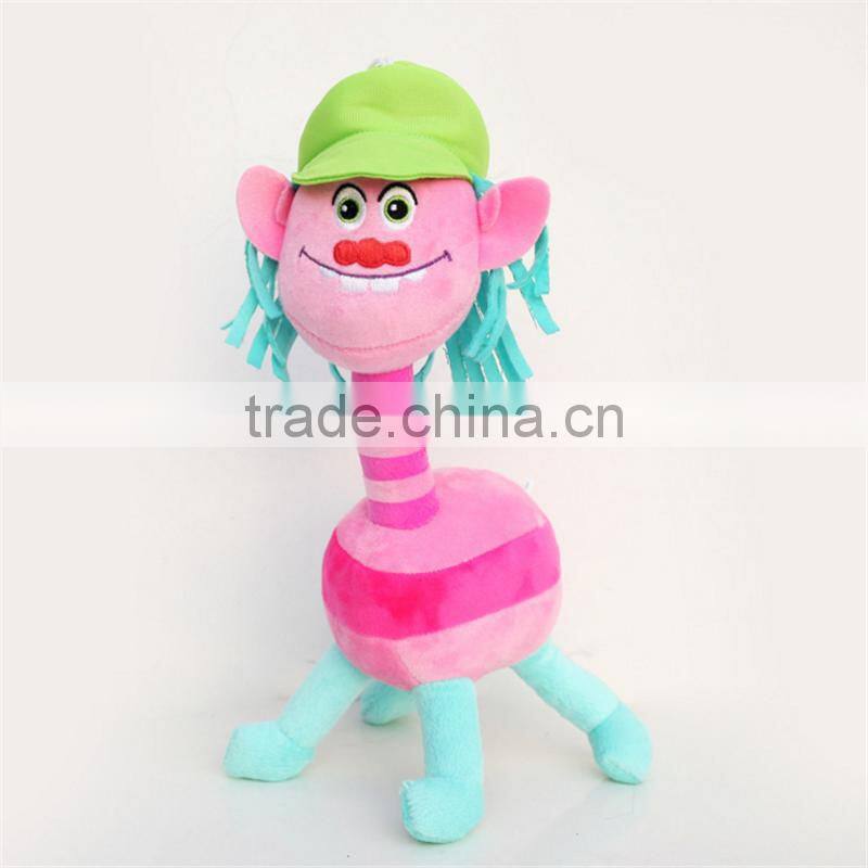 Top selling cute DreamWorks Magic Hair elf doll magical trolls Bobbi plush toy