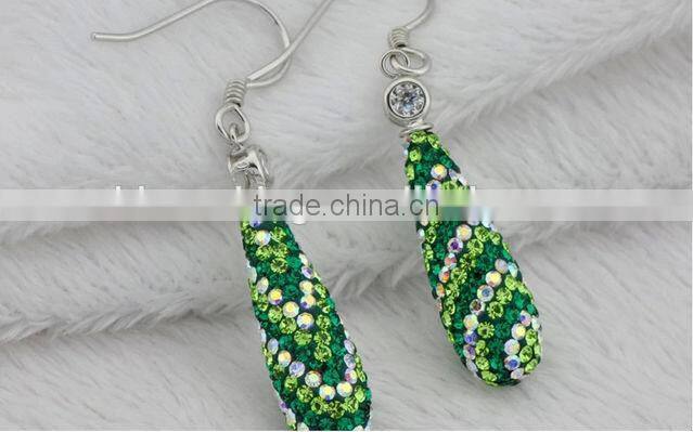 Fashionable studded with diamond pendant earrings.A birthday present