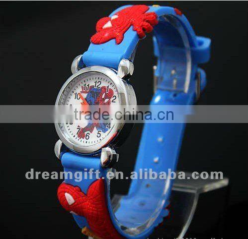 2012 hot kids watch spiderman watches charm cute factory price relly cheap 8 colors choose