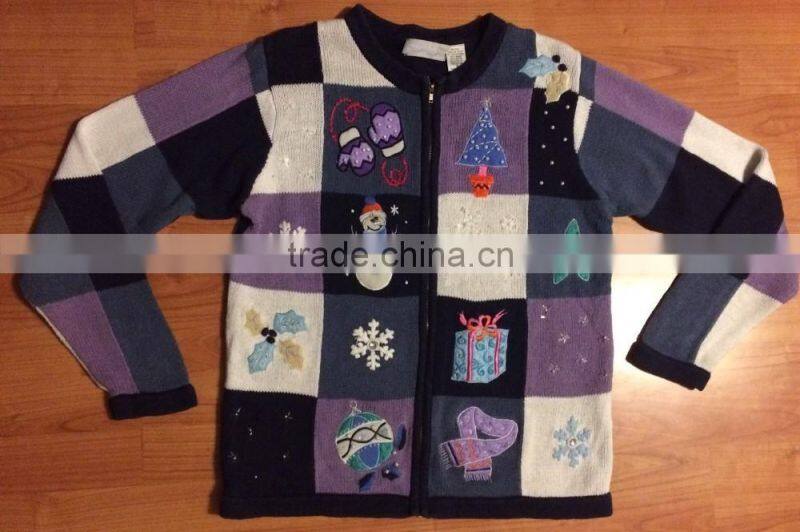 2016 ugly christmas sweater women cardigan sweater
