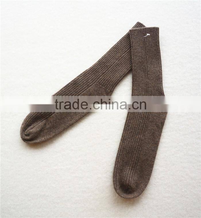 Alibaba China wholesale mens long cashmere flat and rib knit socks