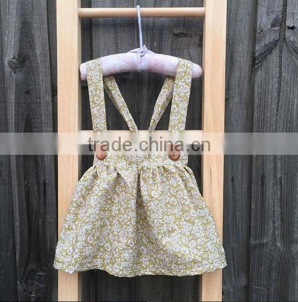 New Design Baby Girl Dress Flower Printed Kids Summer Wholesale Children's Clothing