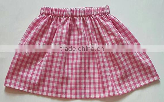 Wholesale children's boutique clothing girls palid skirt match headband cotton skirts
