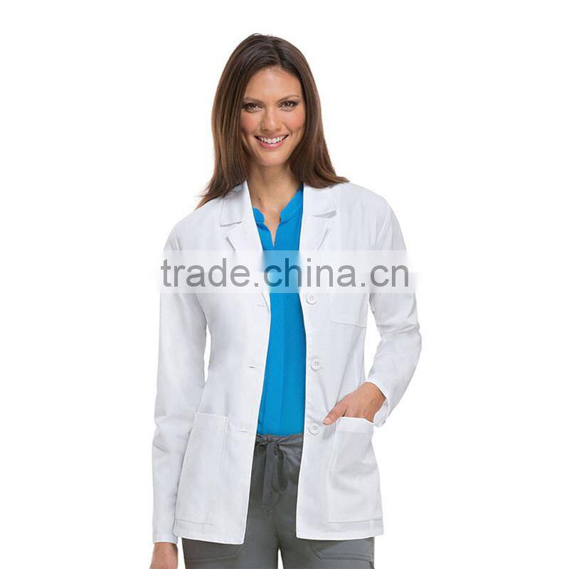 Chinese Factory Customized Lab Coat for Doctors Hospital Workwear White Nurse Uniforms